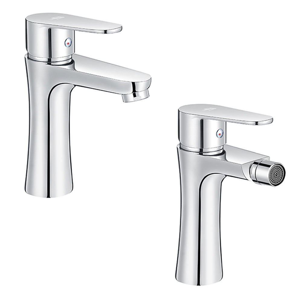 Set Miscelatori lavabo e bidet con pilette serie Elizabeth Cromo by CeramicStore | Lo specialista del tuo bagno