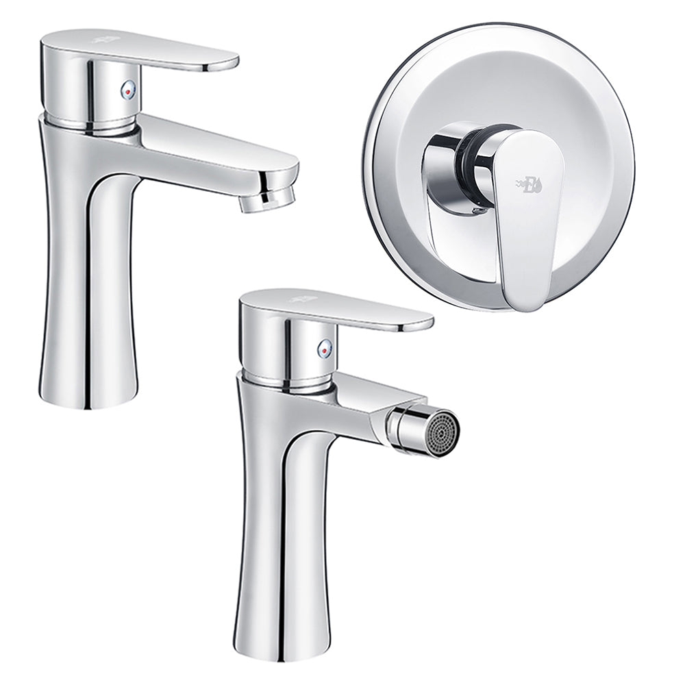 Set Miscelatori lavabo bidet con pilette e incasso doccia serie Elizabeth Cromo by CeramicStore | Lo specialista del tuo bagno