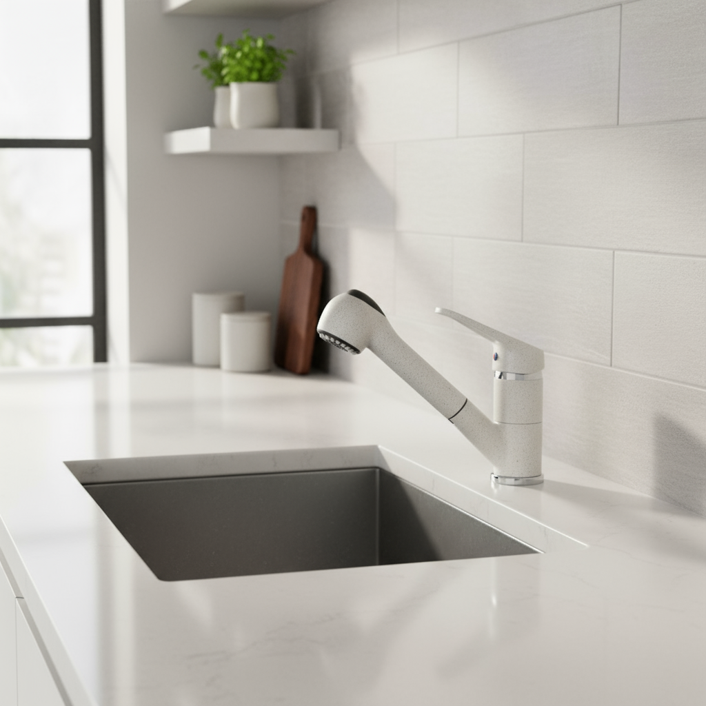 Miscelatore monocomando lavello con doccetta estraibile RubiFlux - Avena