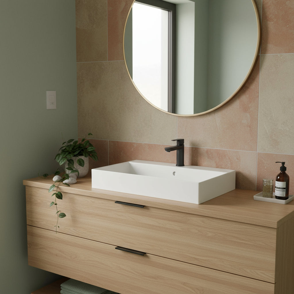 Lavabo da appoggio/sospeso squadrato Ceramica Azzurra Elegance 81x45 cm