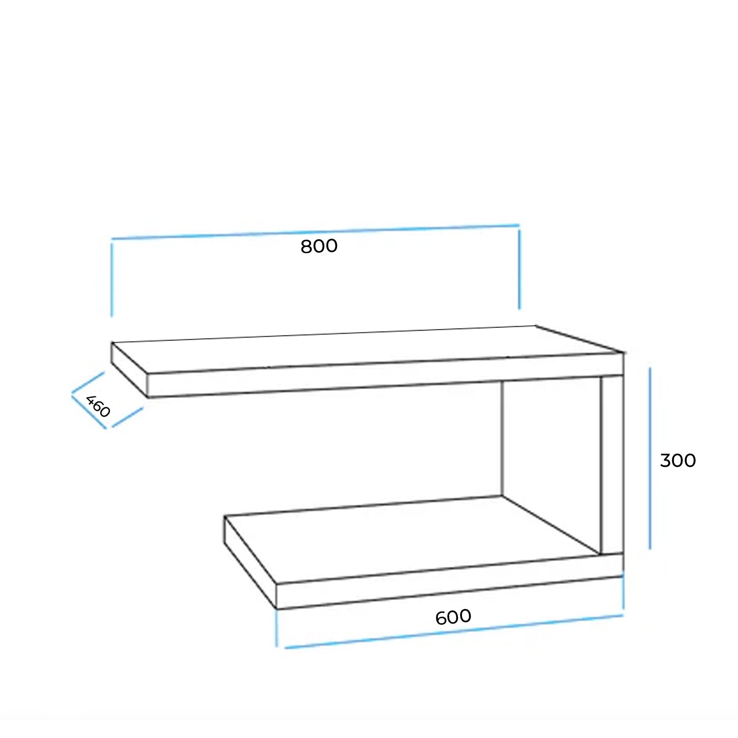 Mobile bagno a giorno cm 80 Beton - Cubi&Co modello Destiny by CeramicStore | Lo specialista del tuo bagno