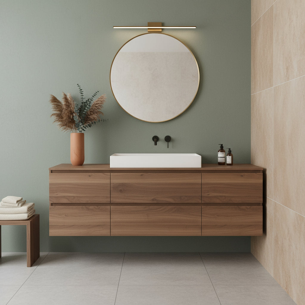 Lavabo da appoggio/sospeso squadrato Ceramica Azzurra Elegance 122x45 cm