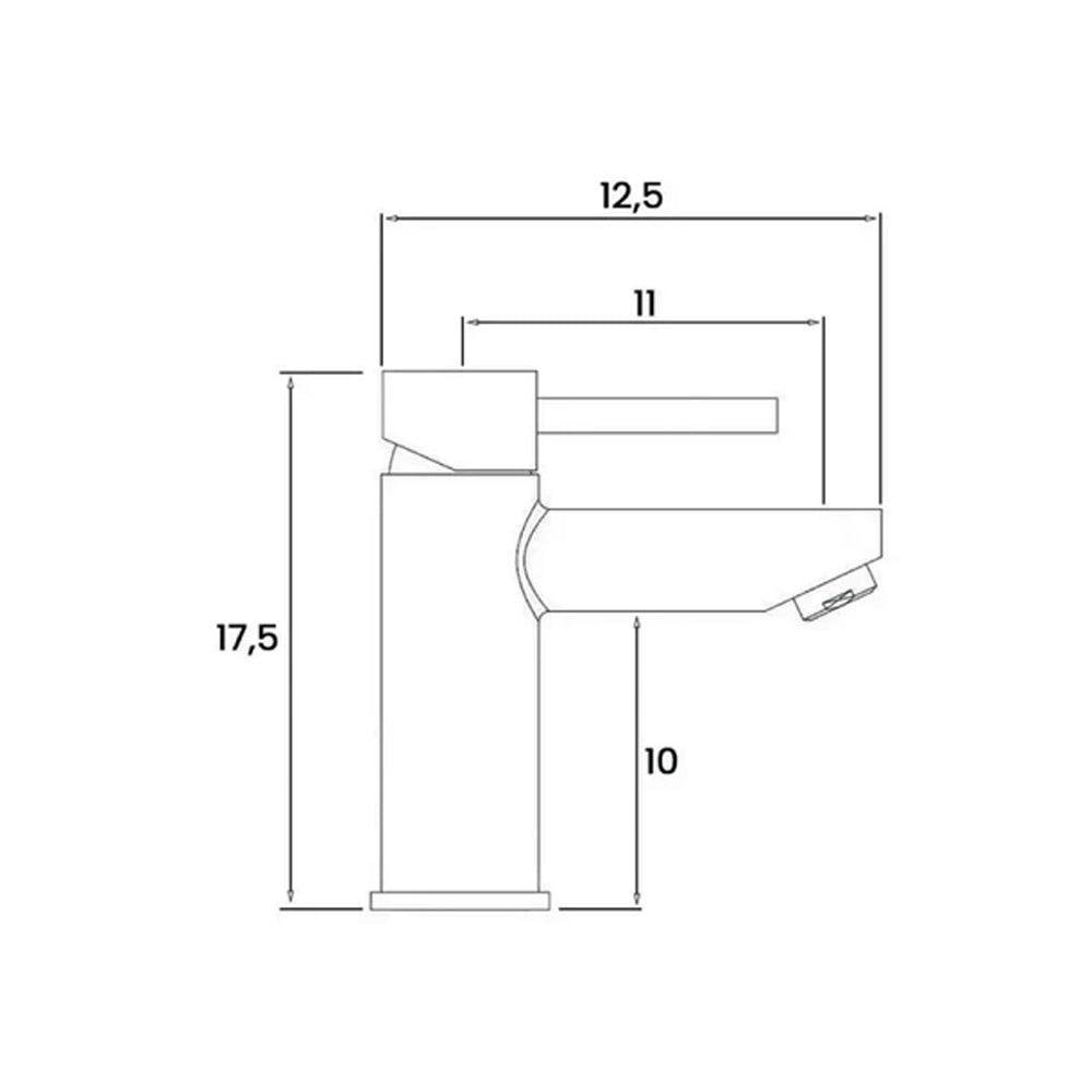Kit miscelatore lavabo alto + bidet RubiFlux serie Paris Modello Gris in acciaio inox, con piletta clic-clac - Spazzolato