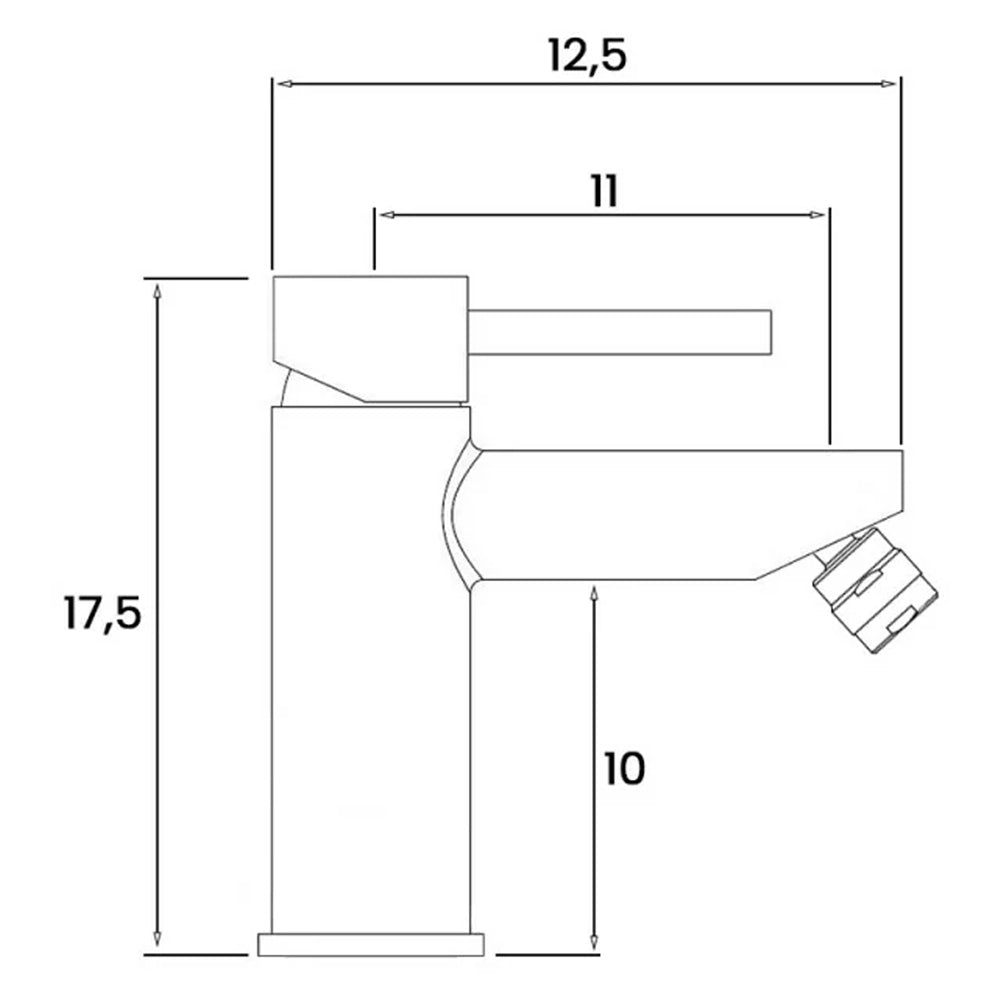Kit miscelatore lavabo + bidet + doccia a una via RubiFlux serie Paris Modello Noir con piletta clic-clac - Nero Opaco