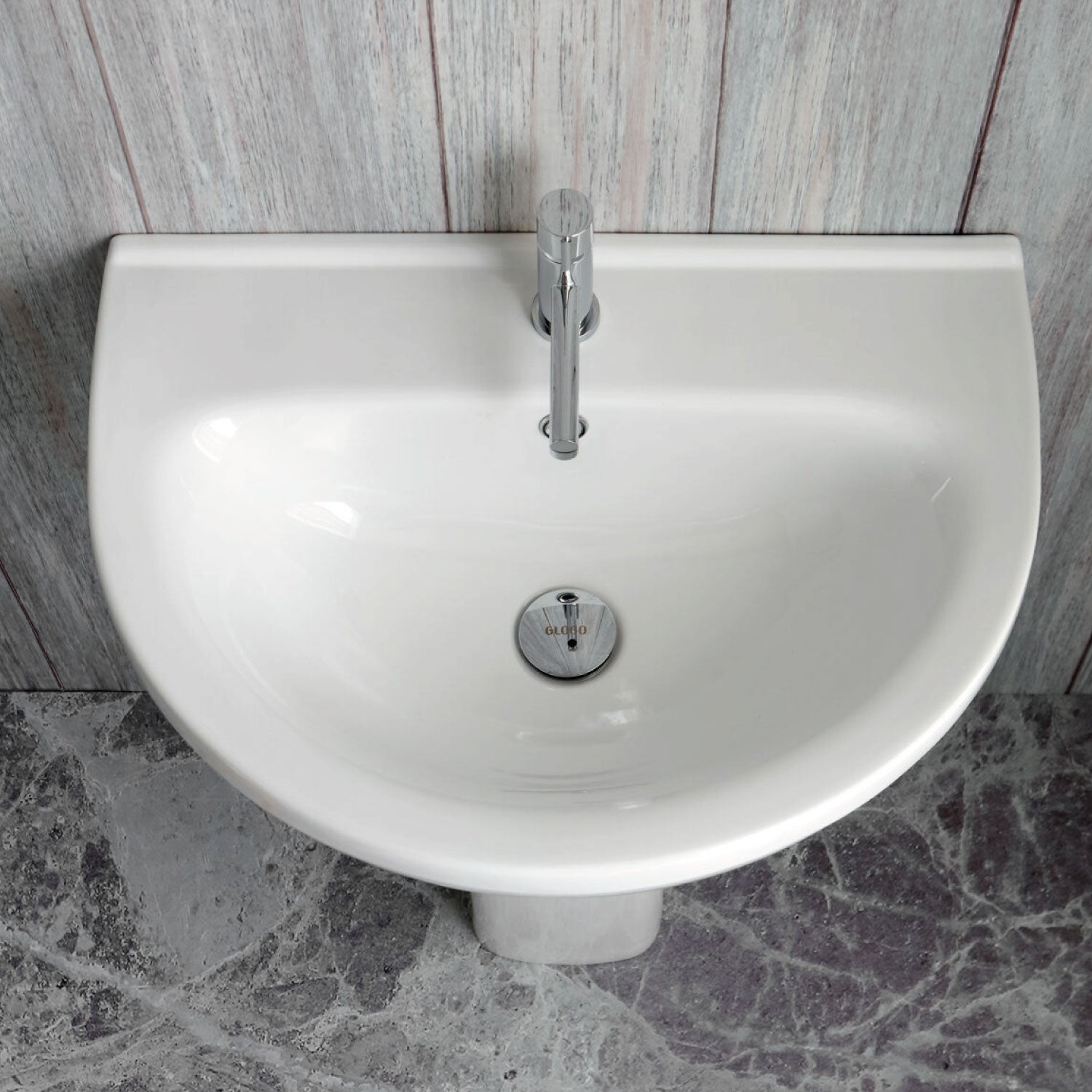 Lavabo Lavandino Sospeso modello Grace 50 Ceramica Globo (GR050.BI) by CeramicStore | Lo specialista del tuo bagno