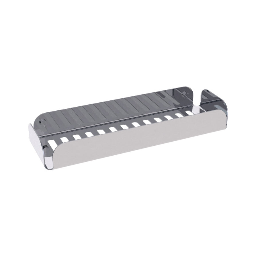 Portaoggetti doccia rettangolare a muro in acciaio inox satinato Lineabeta collezione Filo by CeramicStore | Lo specialista del tuo bagno