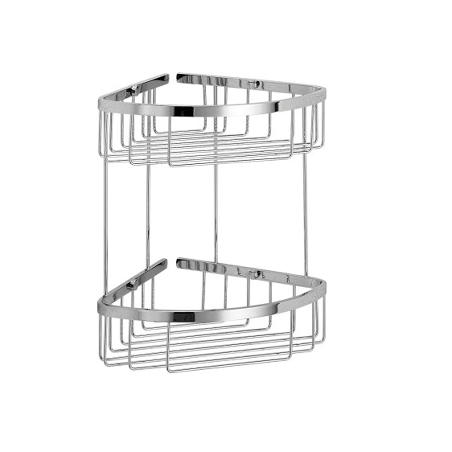 Griglia portaoggetti doccia angolare doppia in ottone cromato Lineabeta collezione Filo by CeramicStore | Lo specialista del tuo bagno