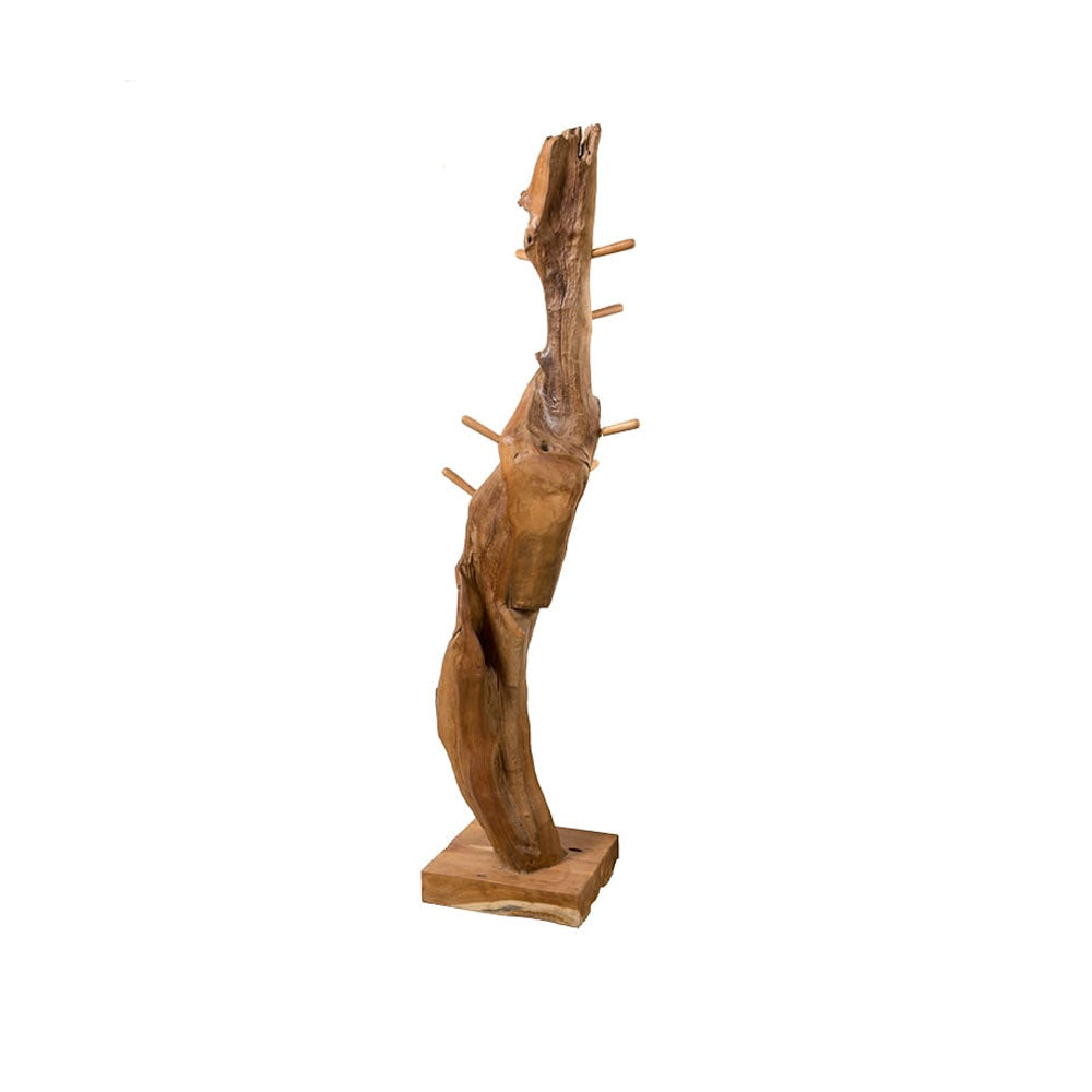 Appendiabiti - porta accappatoio/asciugamani in legno teak ricavato da tronchi d'albero modello 'Tree' by Cipi cm 55 x 180h by CeramicStore | Lo specialista del tuo bagno