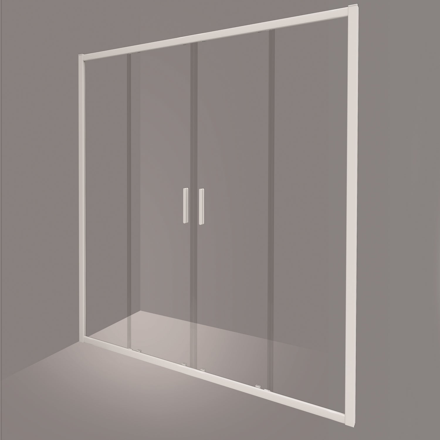 Porta 2 ante scorrevoli 195 cm Barbados cristallo 6mm trasparente Made in Italy by CeramicStore | Lo specialista del tuo bagno