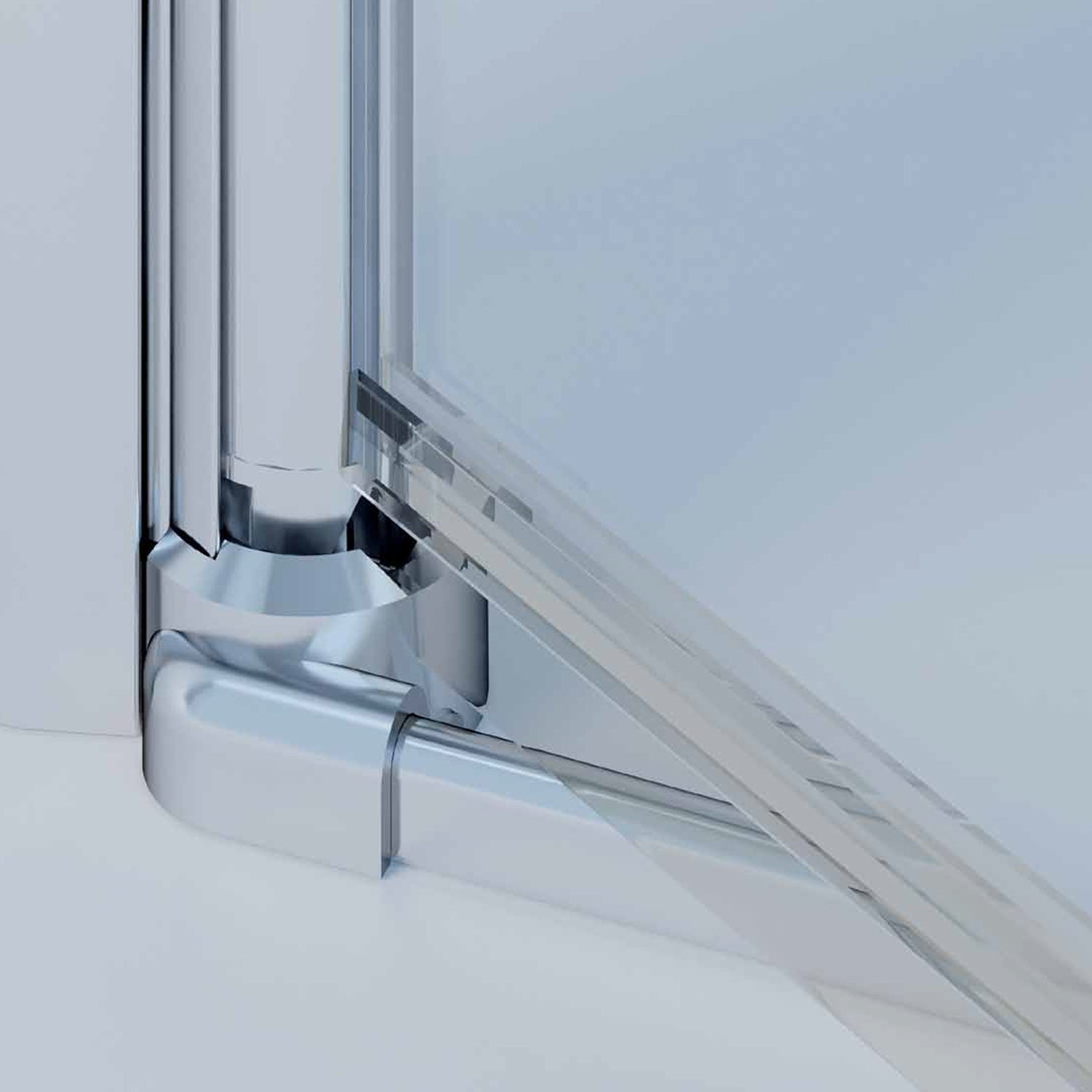 Porta doccia modello Salina a due ante battenti cm 80 in cristallo temperato trasparente by CeramicStore | Lo specialista del tuo bagno