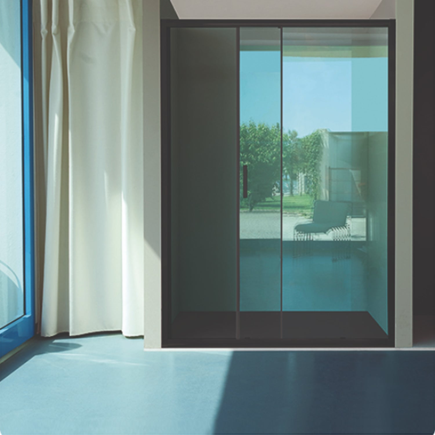 Porta doccia scorrevole 120 cm in cristallo trasparente altezza 195 cm reversibile by CeramicStore | Lo specialista del tuo bagno