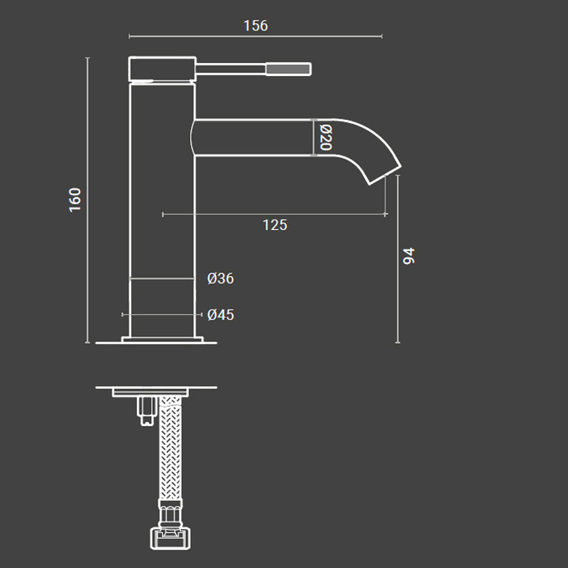 Miscelatore lavabo RubiFlux York in ottone completo di piletta click clack by CeramicStore | Lo specialista del tuo bagno