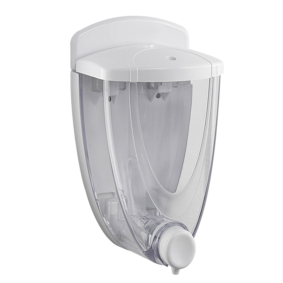 Distributore sapone a parete Gedy modello Torpedo da 300 ml - Bianco by CeramicStore | Lo specialista del tuo bagno