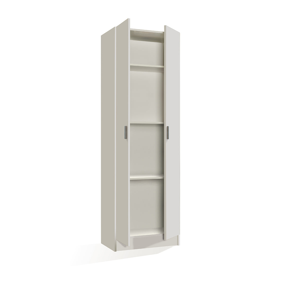 Armadio 2 ante con 3 ripiani. Materiale melaminico, colore bianco. by CeramicStore | Lo specialista del tuo bagno
