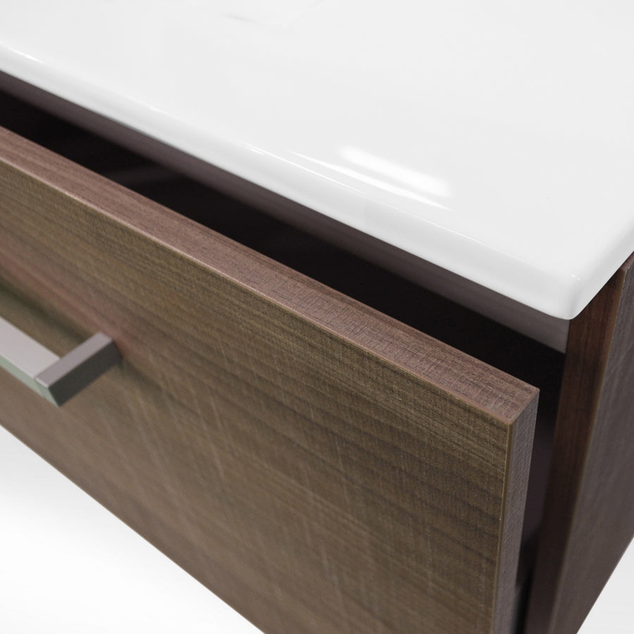 Mobile bagno sospeso modello Onik Noce Tranchਠby CeramicStore | Lo specialista del tuo bagno