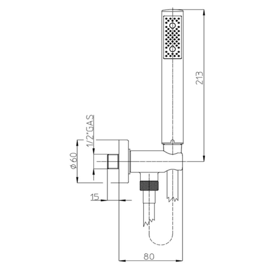 Soffione doccia diam. cm 23 in ottone Bossini Cosmo a un getto con kit duplex doccia Zen flessibile Cromolux by CeramicStore | Lo specialista del tuo bagno