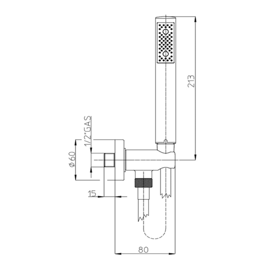 Soffione doccia in ottone diam. cm 25 Bossini Oki a un getto con kit duplex doccia Zen con flessibile Cromolux by CeramicStore | Lo specialista del tuo bagno