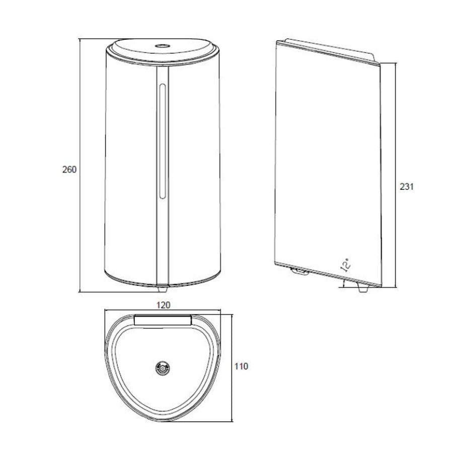 Erogatore automatico di sapone o igienizzante in schiuma. In ABS bianco by CeramicStore | Lo specialista del tuo bagno