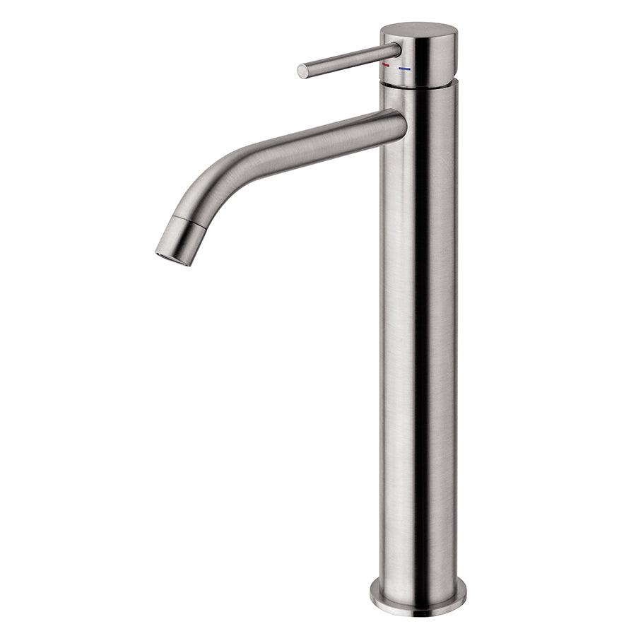 Paffoni miscelatore lavabo alto in ottone finitura Steel Looking effetto acciaio. Light Exclusive Edition by CeramicStore | Lo specialista del tuo bagno