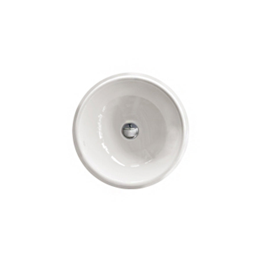 Lavandino tondo in ceramica bianca di Althea modello Kali. Installazione da appoggio. Misure cm 40x40