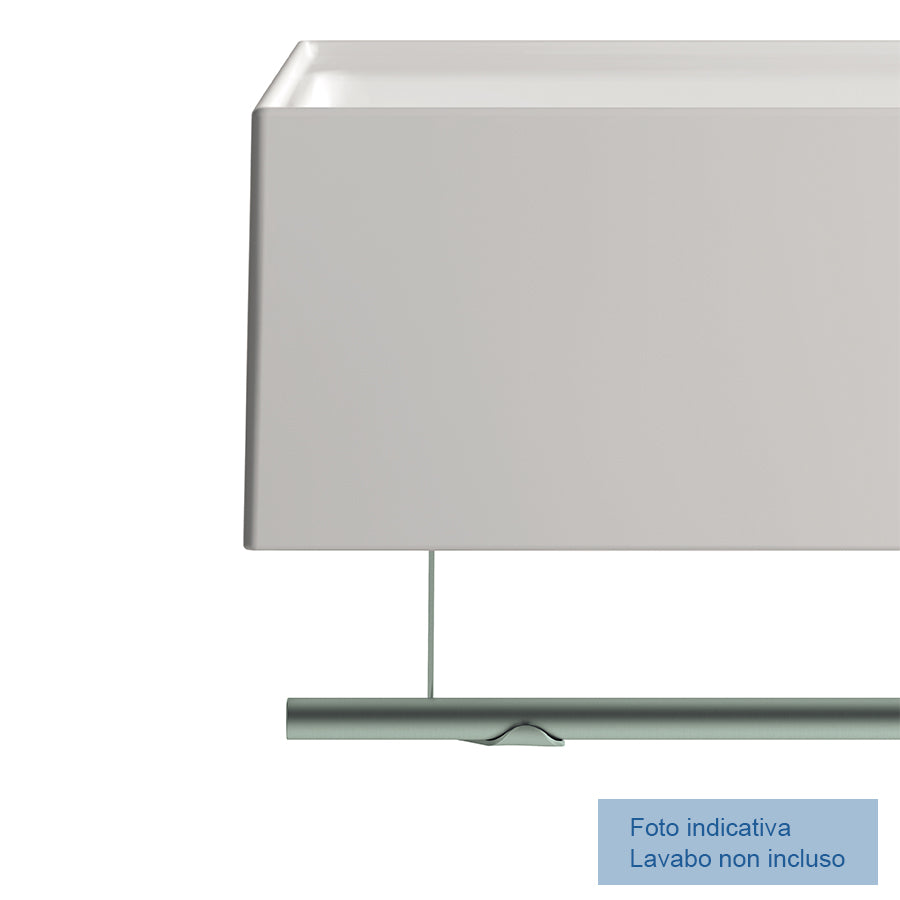 Porta asciugamano accessorio per lavatrucco Domus Falerii cm 60 in acciaio by CeramicStore | Lo specialista del tuo bagno