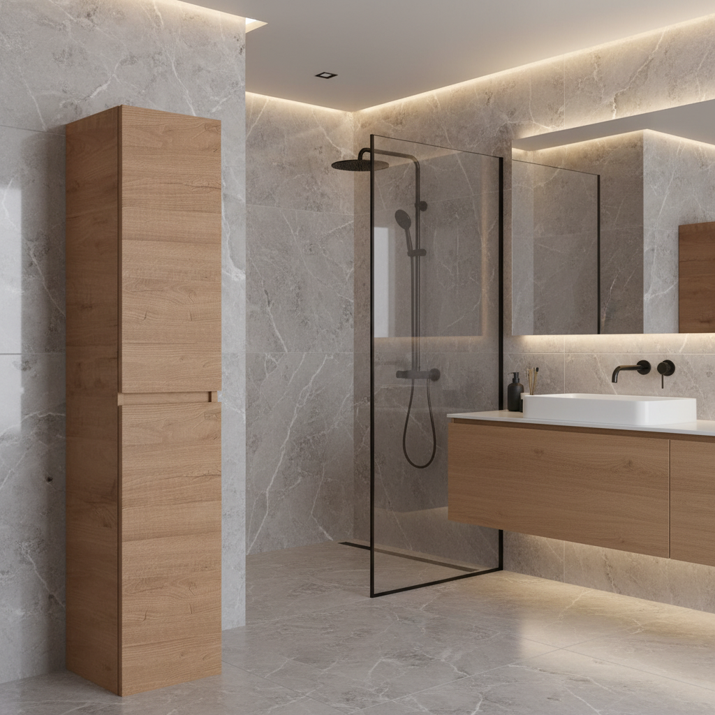 Colonna Bagno Sospesa cm 32x140 h modello 'Persona' colore Cannella