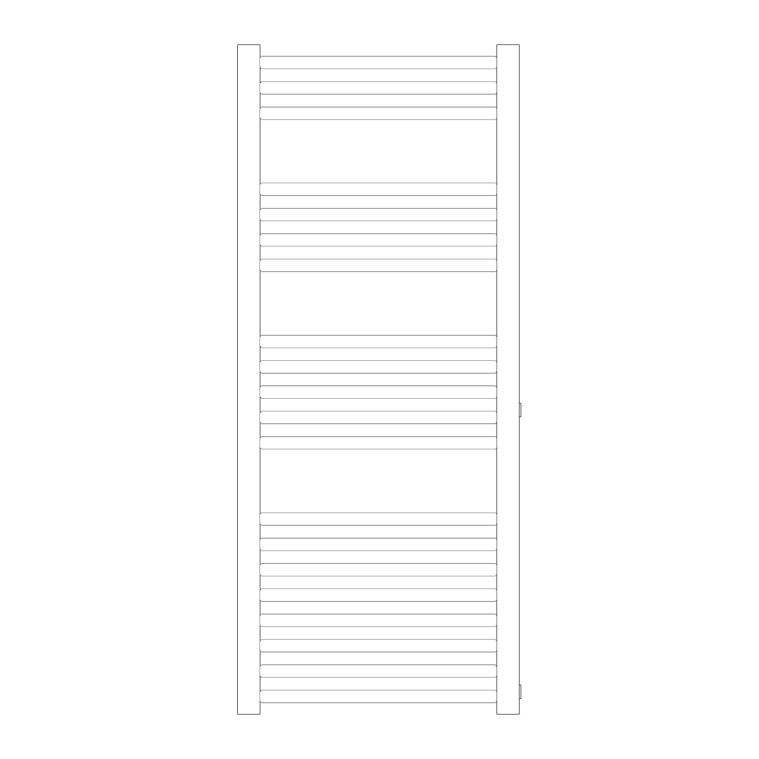 Termoarredo idraulico modello Bolzano Reno 1188x500 dritto con attacchi laterali 40/900 - Bianco by CeramicStore | Lo specialista del tuo bagno