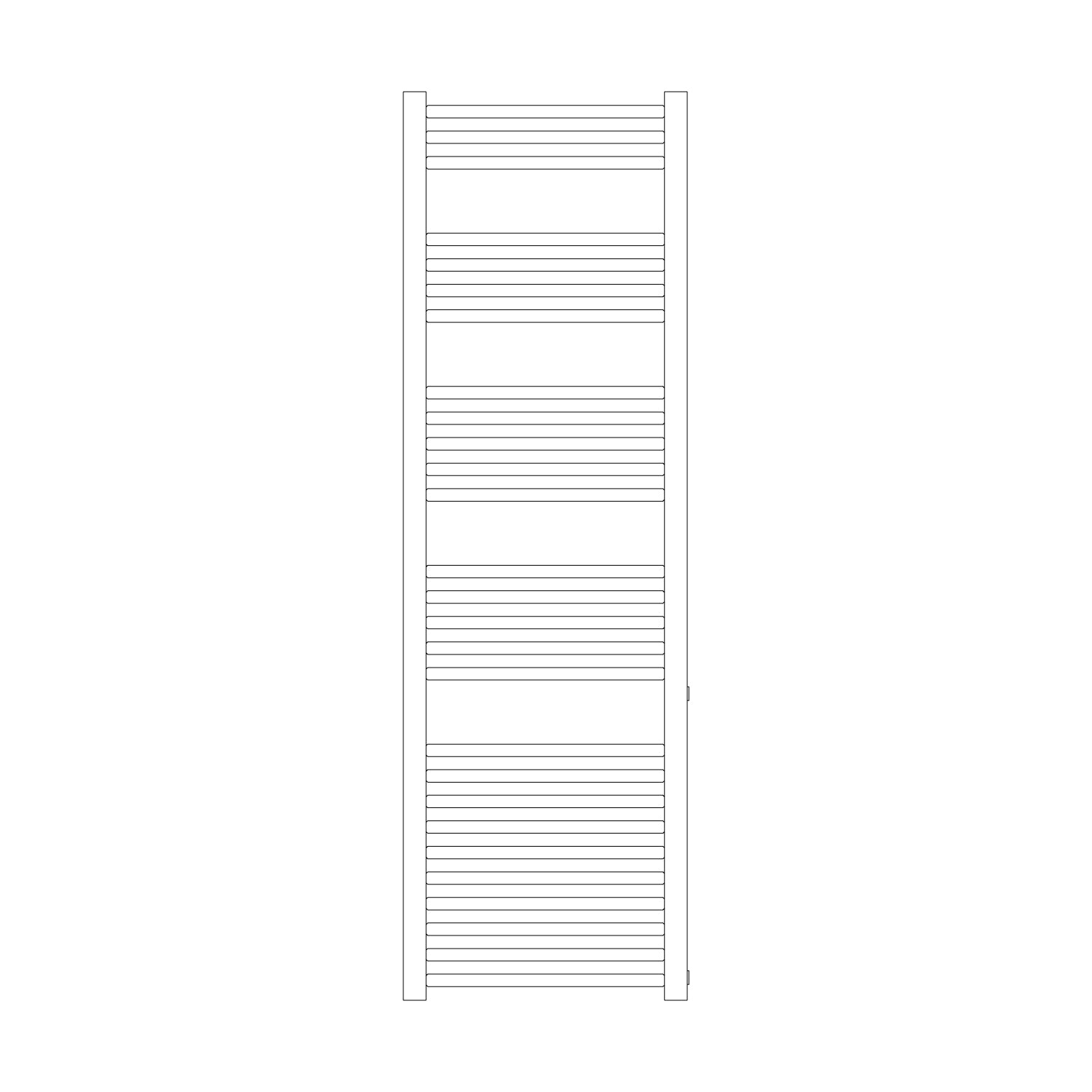 Termoarredo idraulico modello Bolzano Reno 1600x500 dritto con attacchi laterali 40/900 - Bianco by CeramicStore | Lo specialista del tuo bagno