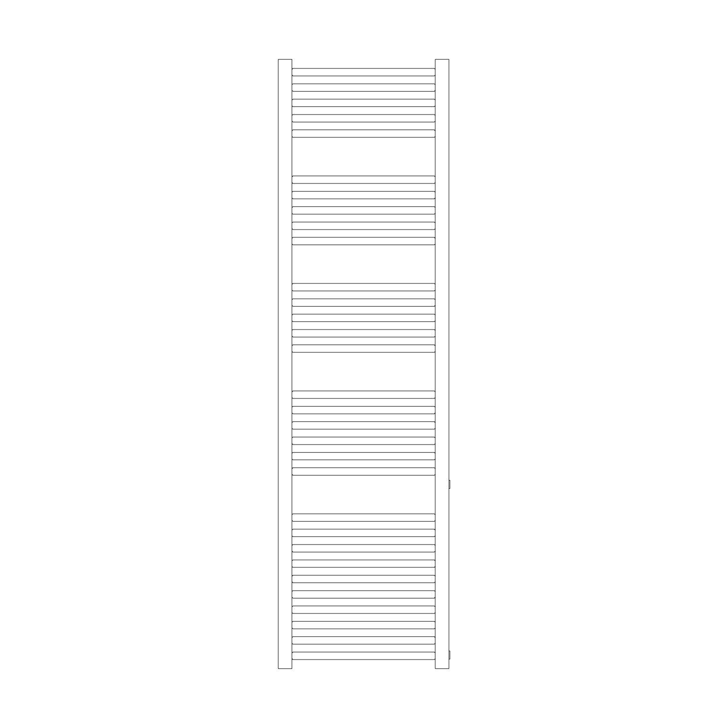 Termoarredo idraulico modello Bolzano Reno 1785x600 dritto con attacchi laterali 40/900 - Bianco by CeramicStore | Lo specialista del tuo bagno