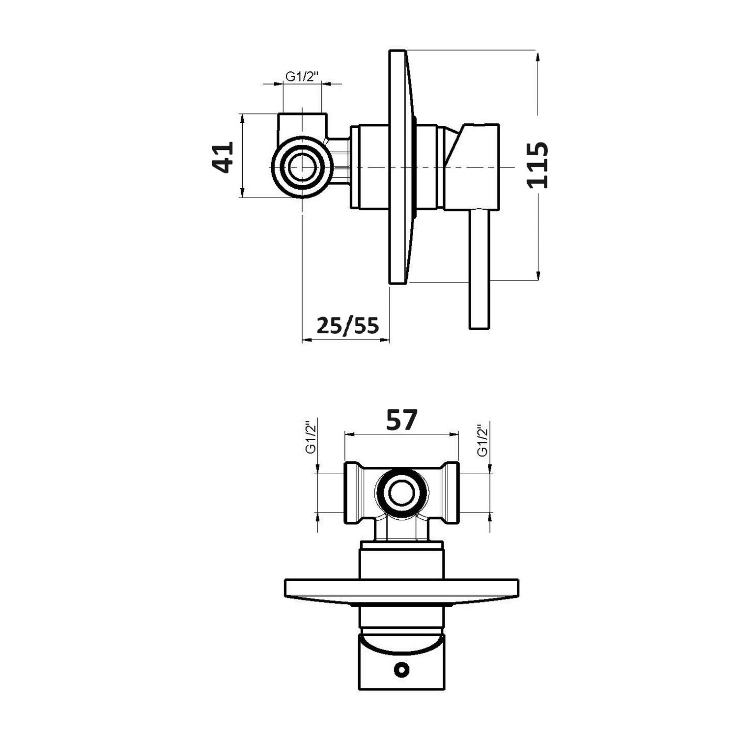 Composizione di miscelatori per lavabo alto, bidet e doccia a una via tondo Ottomix cromato by CeramicStore | Lo specialista del tuo bagno