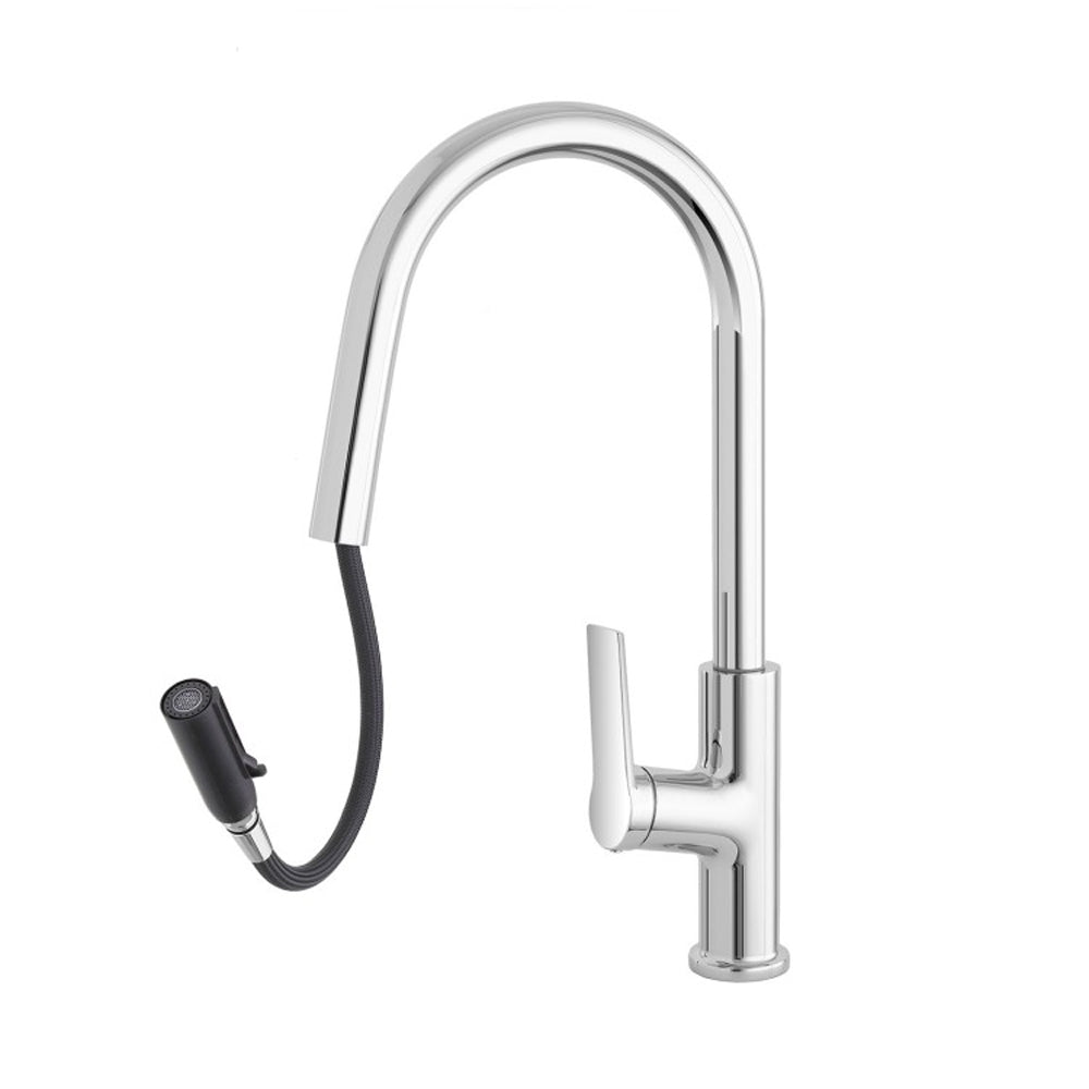 Miscelatore monocomando cucina con doccetta estraibile Rubiflux - Cromo