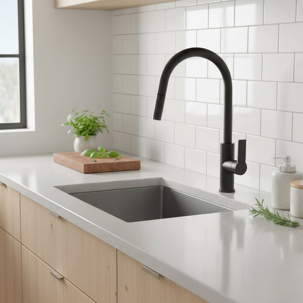 Miscelatore monocomando cucina con doccetta estraibile Rubiflux