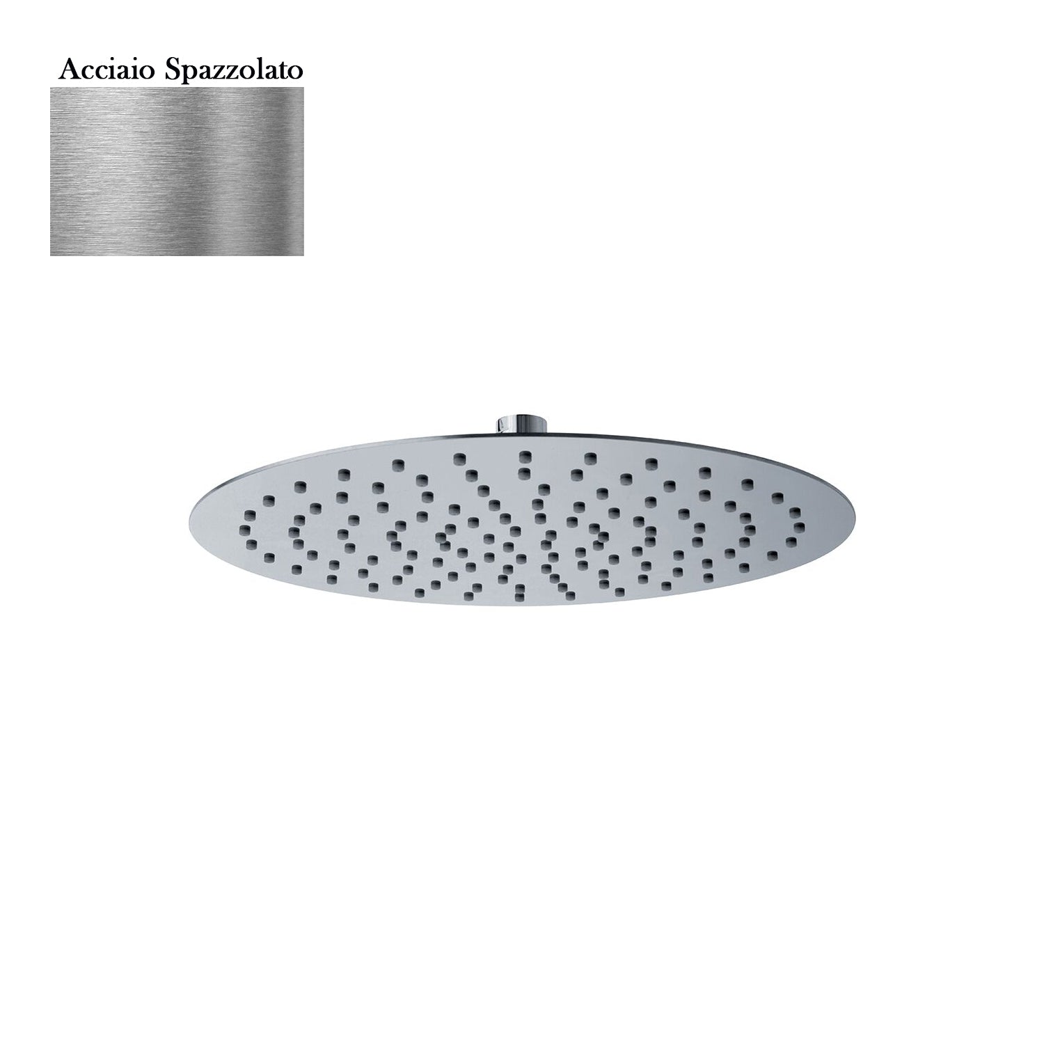 Soffione Roma 250mm anticalcare ultrasottile acciaio spazzolato by CeramicStore | Lo specialista del tuo bagno