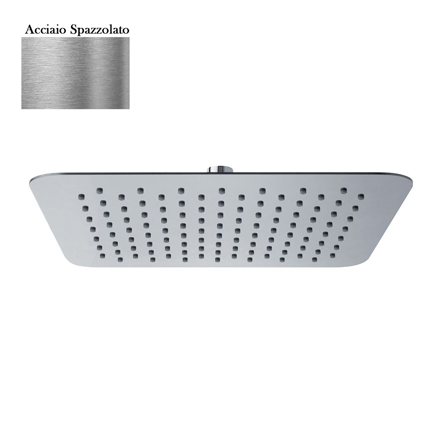 Soffione Lisbona 250mm anticalcare ultrasottile acciaio spazzolato by CeramicStore | Lo specialista del tuo bagno