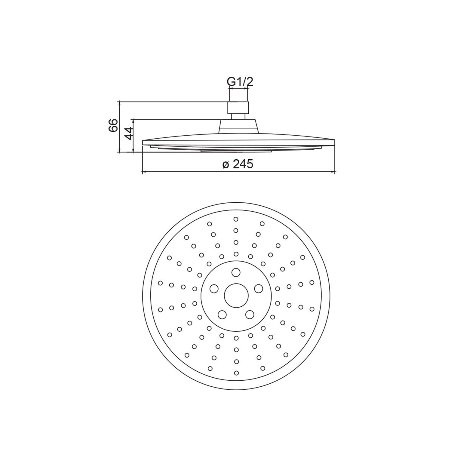 Soffione France 245mm 3 getti in abs by CeramicStore | Lo specialista del tuo bagno