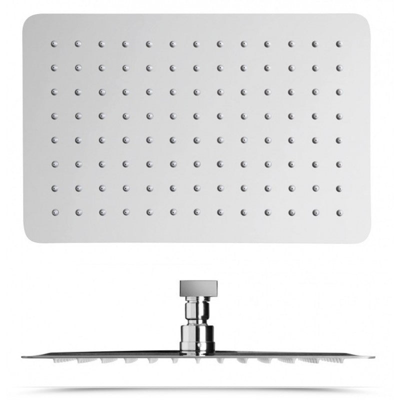Soffione doccia acciaio inox rettangolare 30X20 lucidato a specchio by CeramicStore | Lo specialista del tuo bagno