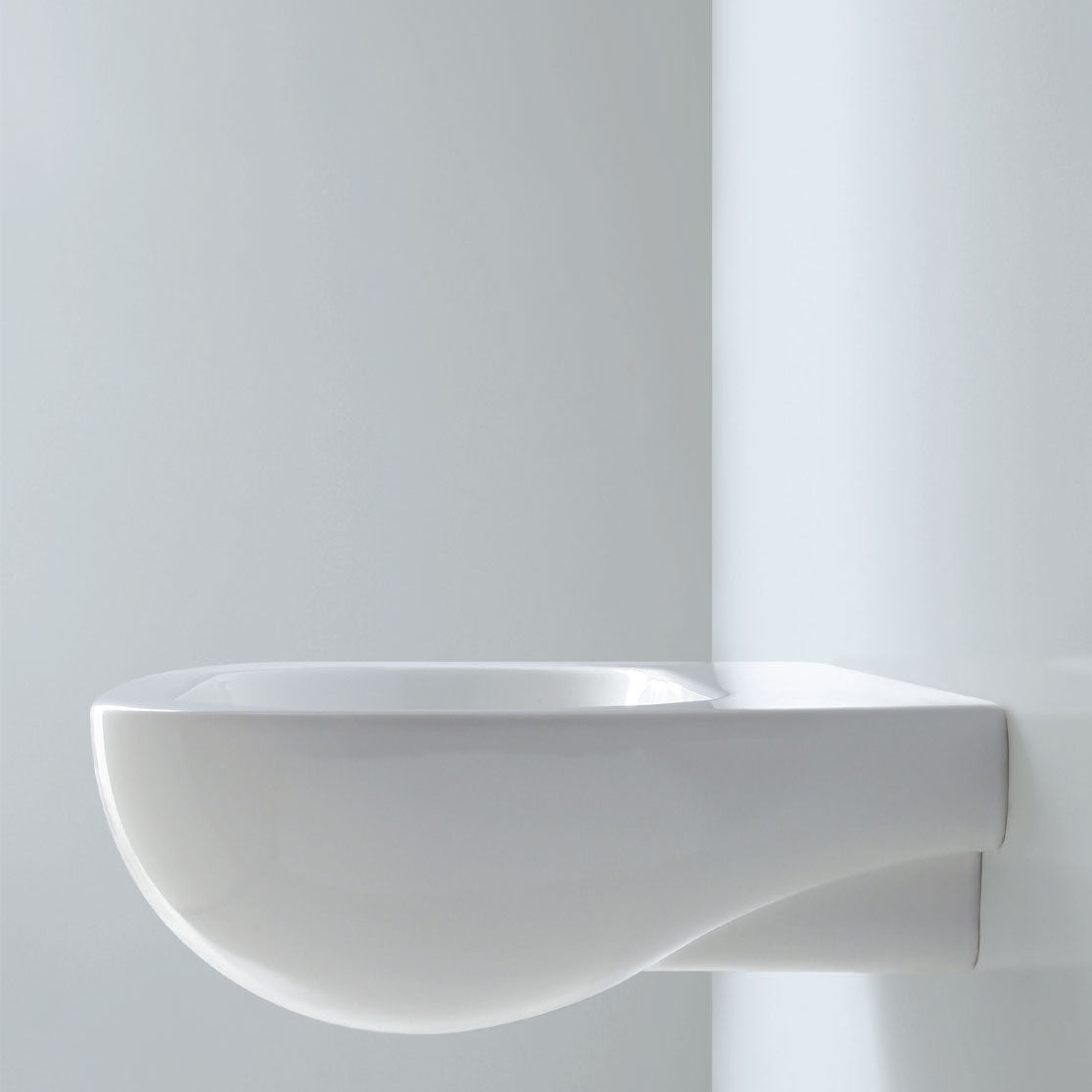 Lavabo Sospeso per bagni di piccole dimensioni modello Nuvola 47 Ceramica Azzurra con vasca molto capiente by CeramicStore | Lo specialista del tuo bagno