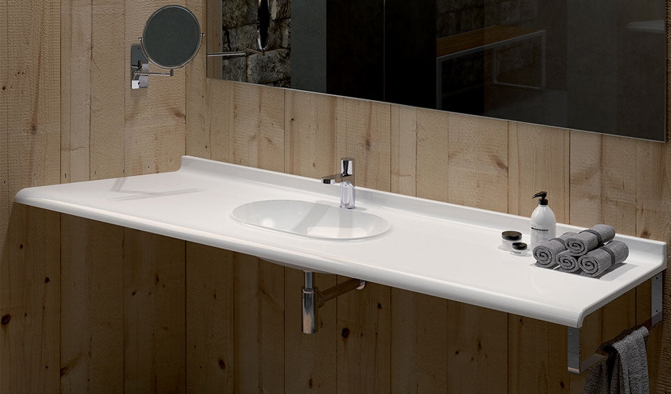 Consolle sospesa in ceramica cm 150x55 con vasca integrata Ceramica Azzurra Size by CeramicStore | Lo specialista del tuo bagno