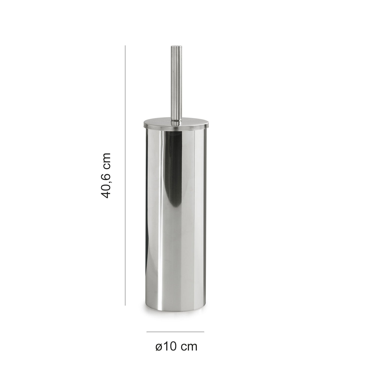 Scopino con ciuffo in setole Vermont Pro di Gedy - Cromato by CeramicStore | Lo specialista del tuo bagno