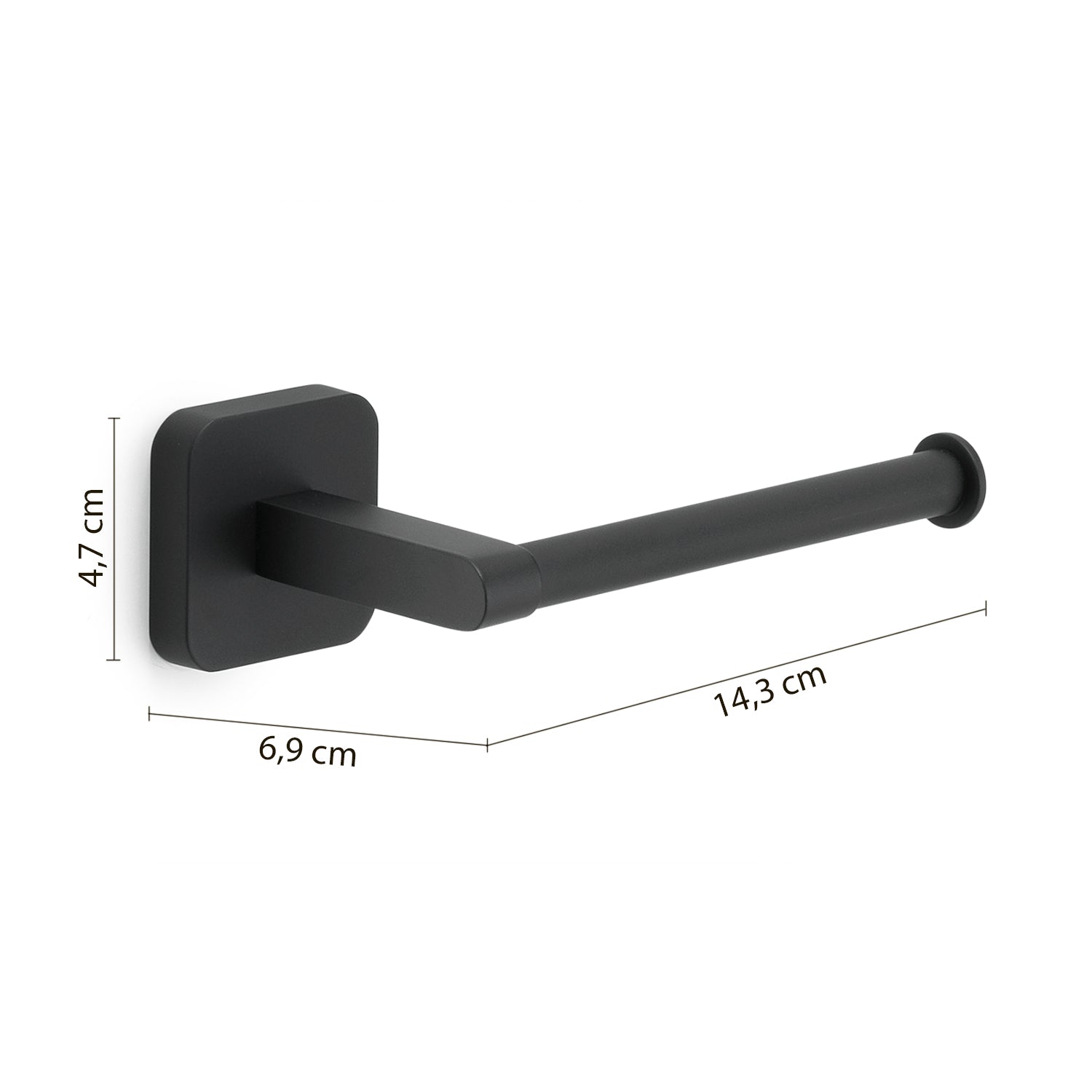 Portarotolo Gedy modello Tonga 14.3x6.9xH4.7 cm - Nero Matt
