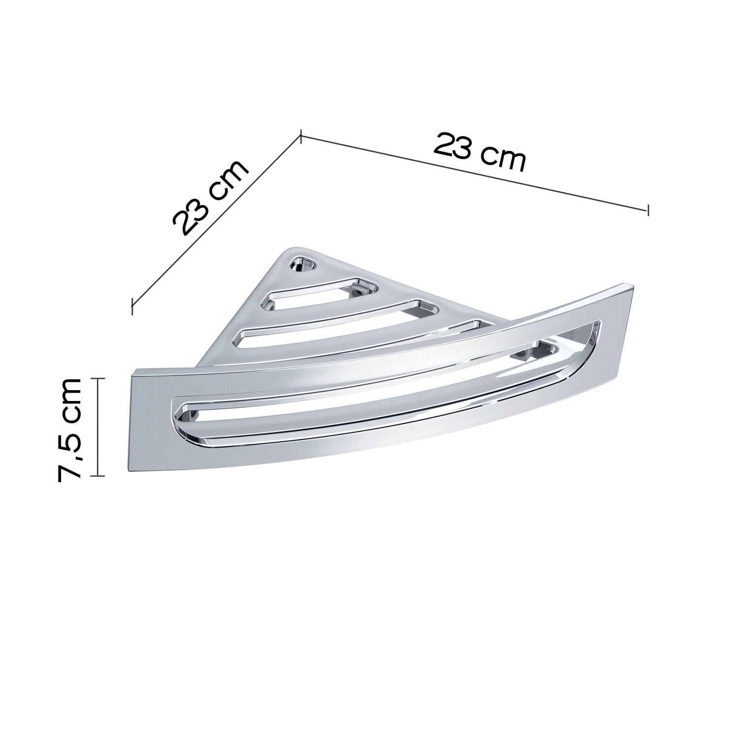 Portaoggetti doccia angolare modello Clip di Gedy - Cromato by CeramicStore | Lo specialista del tuo bagno