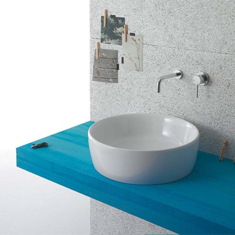 Lavabo Appoggio Ceramica Globo Bowl+/Genesis d.48 GE048.BI
