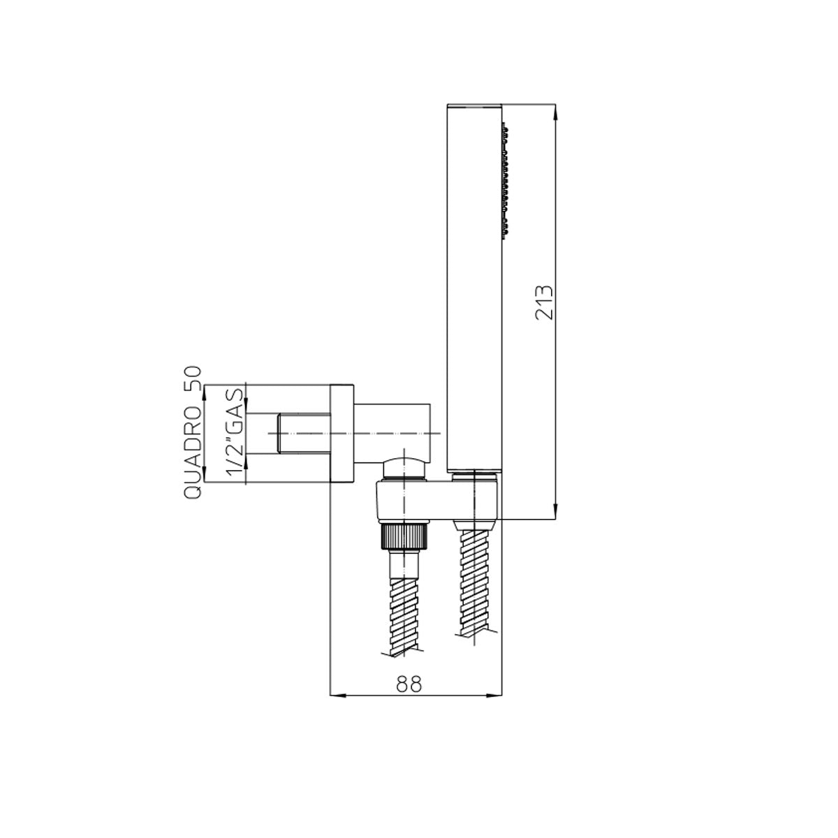 Set doccia Ares con soffione in acciaio ultraslim, miscelatore termostatico 2 vie e set duplex by CeramicStore | Lo specialista del tuo bagno