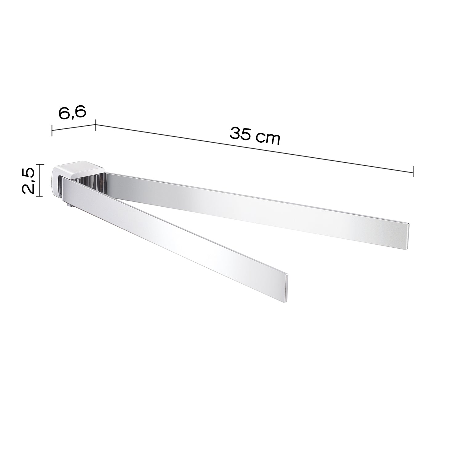 Portasalviette a snodo Gedy serie Pirenei - Cromato by CeramicStore | Lo specialista del tuo bagno