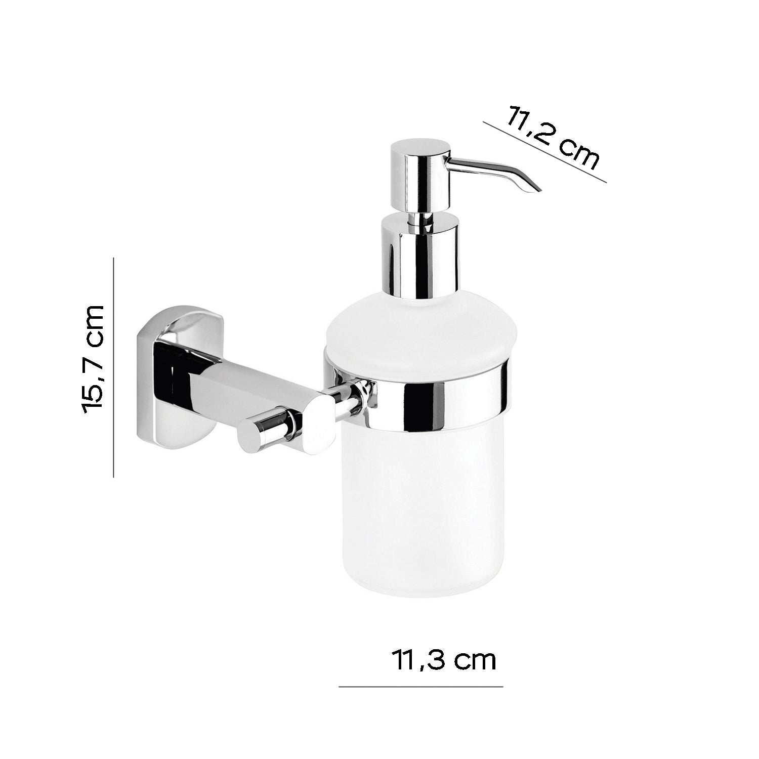 Dosasapone a parete con erogatore in metallo di Gedy serie Edera Plus - Cromato by CeramicStore | Lo specialista del tuo bagno