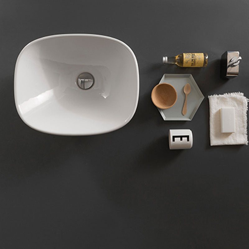 Lavabo da Appoggio 45X37 Ceramica Globo Stockholm LA045.BI