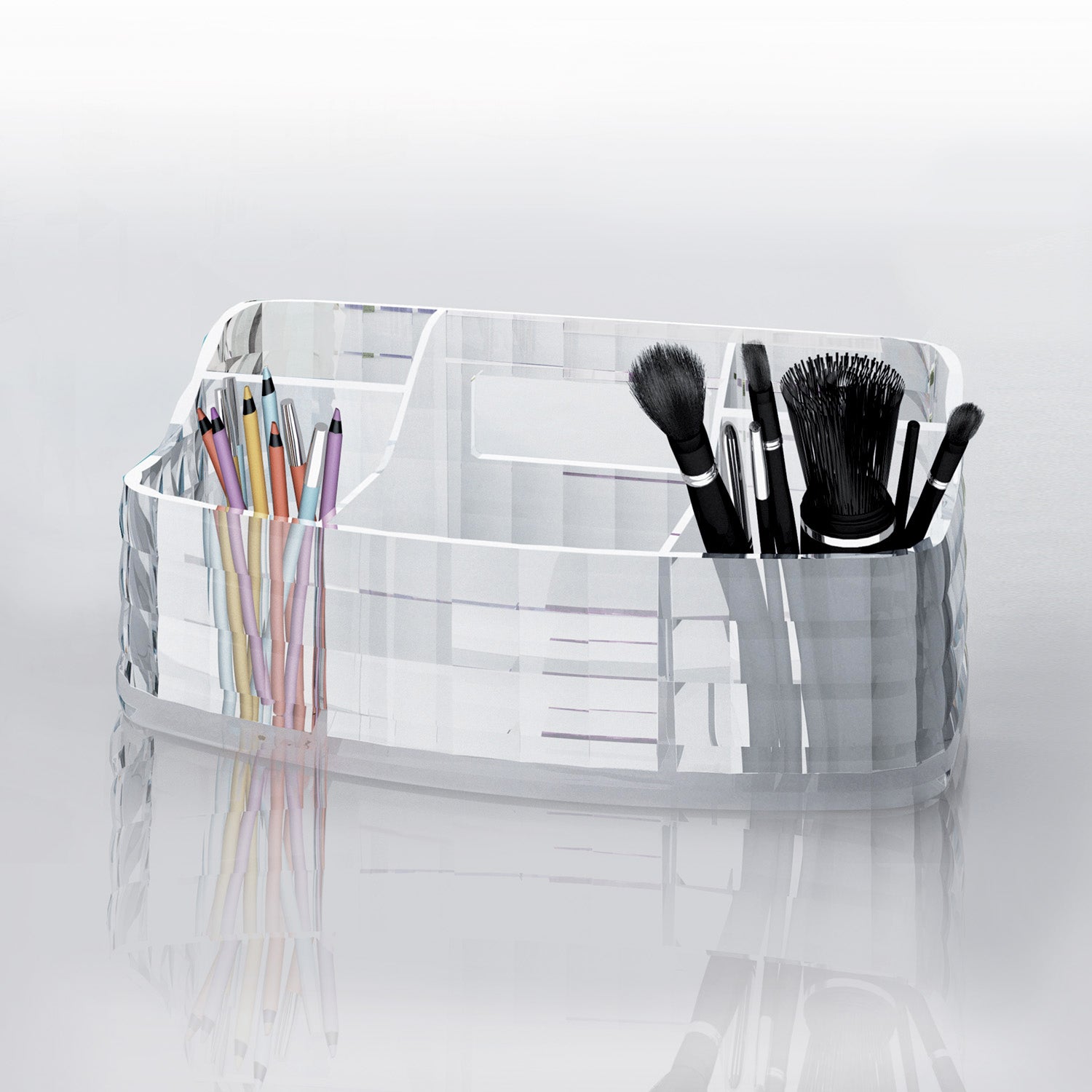 Organizer da appoggio Gedy serie Glady - Trasparente by CeramicStore | Lo specialista del tuo bagno