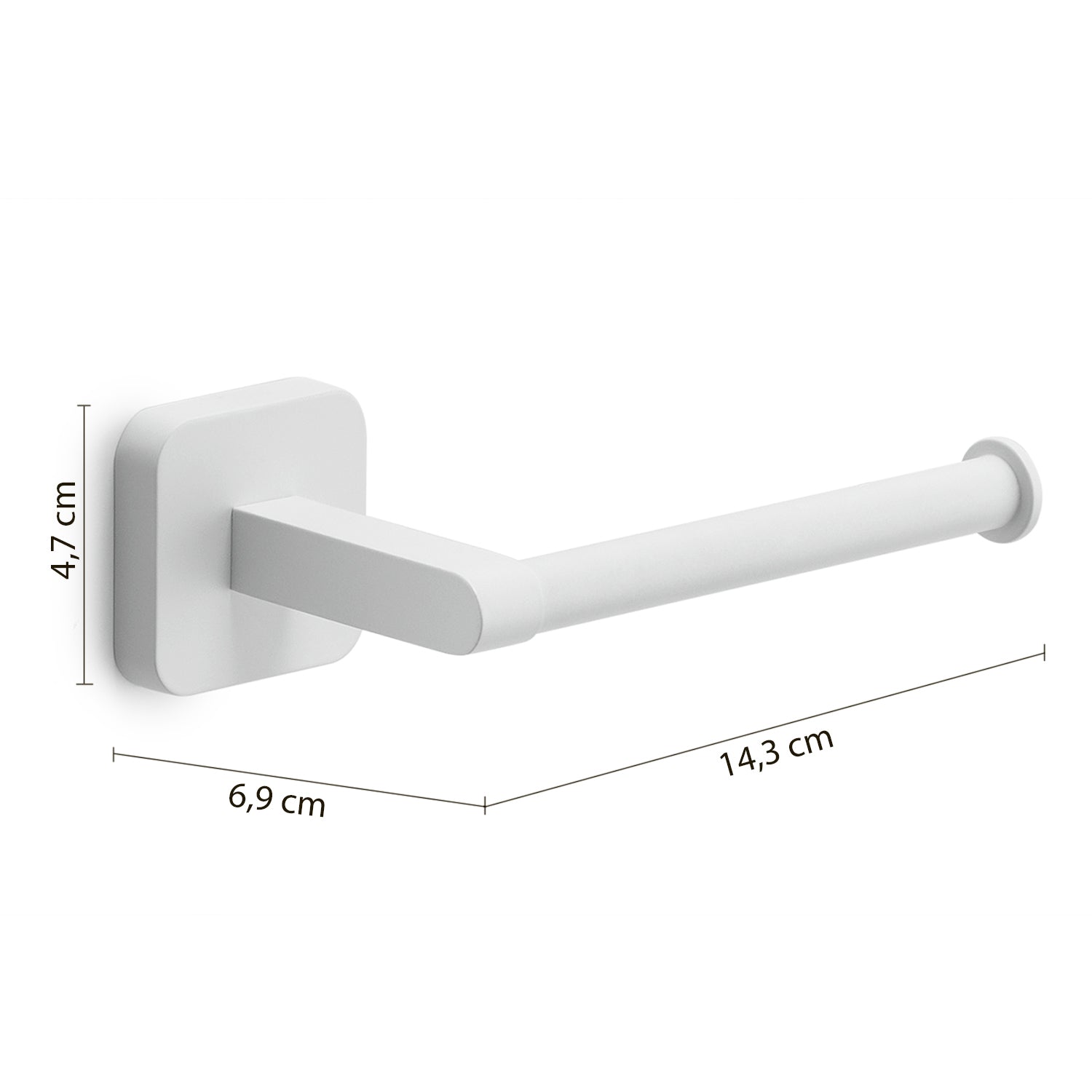 Portarotolo Gedy modello Tonga 14.3x6.9xH4.7 cm - Bianco Matt
