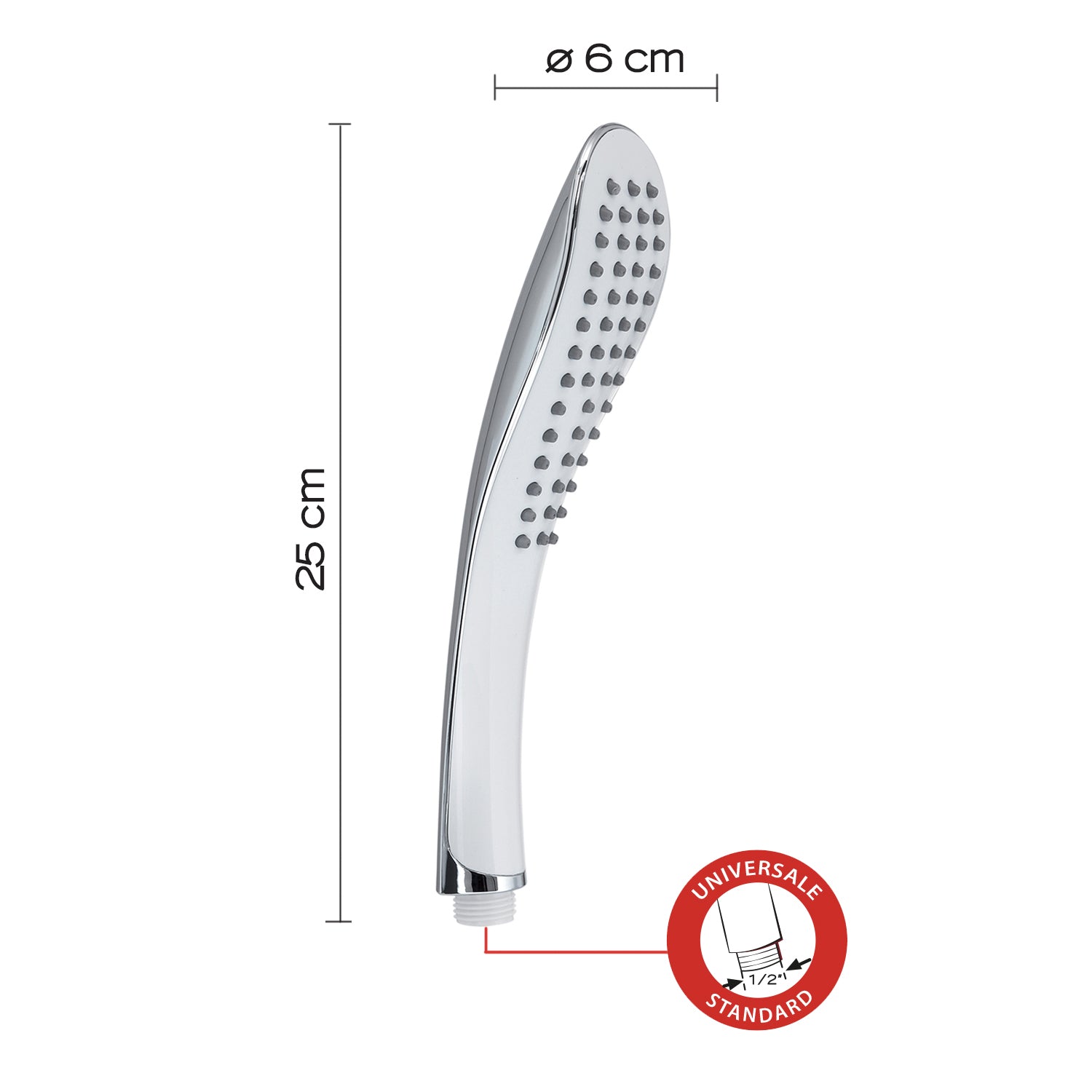 Doccetta 1 getto modello Tendence 02 di Gedy - Cromato/Bianco by CeramicStore | Lo specialista del tuo bagno