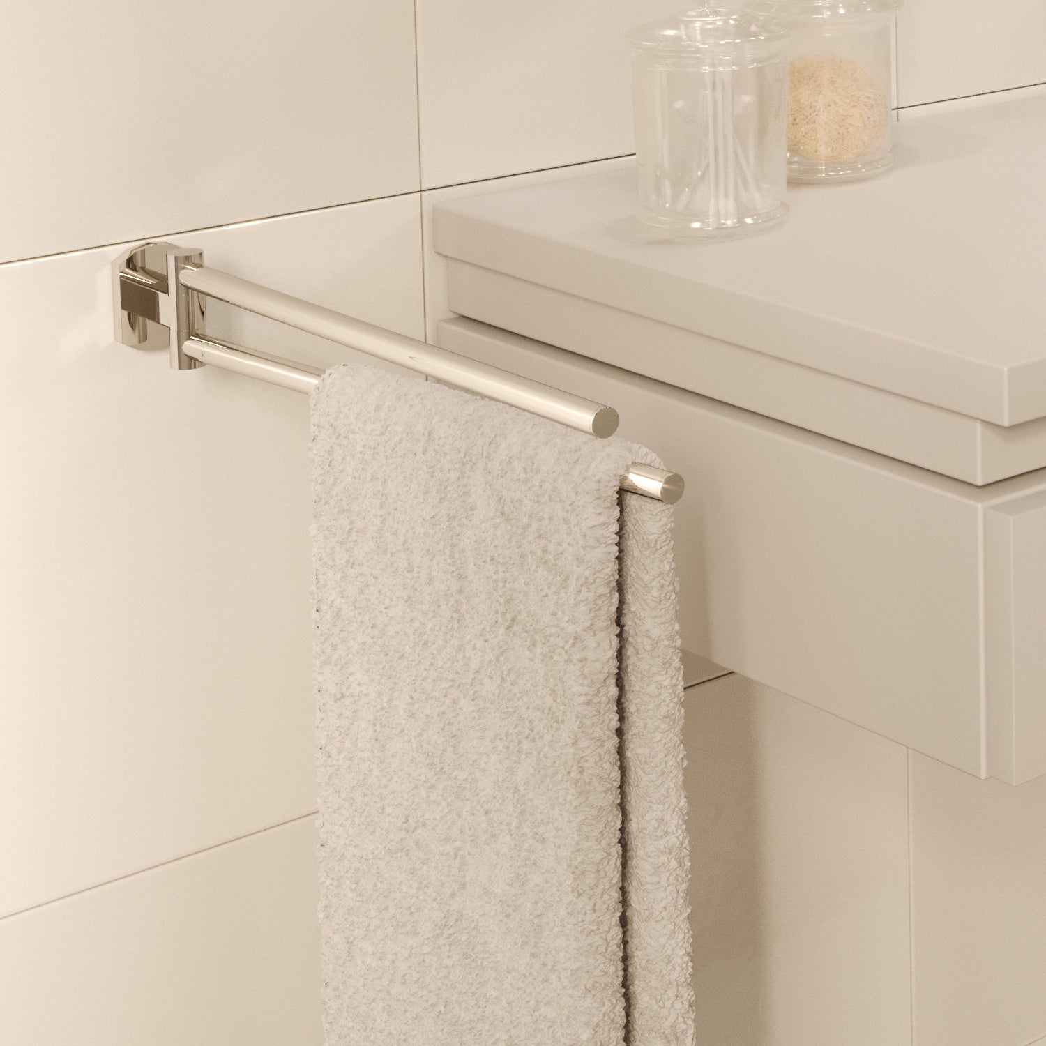 Porta asciugamani a snodo di Gedy serie Edera Plus - Cromato by CeramicStore | Lo specialista del tuo bagno